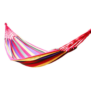 TD® Toile arc-en-ciel extérieure paresseuse hamac épaissi double balançoire hamac anti-renversement hamac de camping en plein air